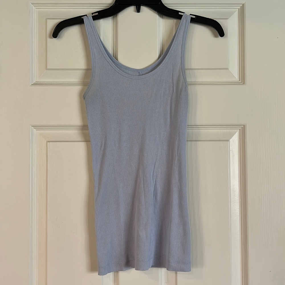 Vince light blue cotton tank XS